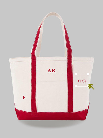 Red Medium Tote - Custom