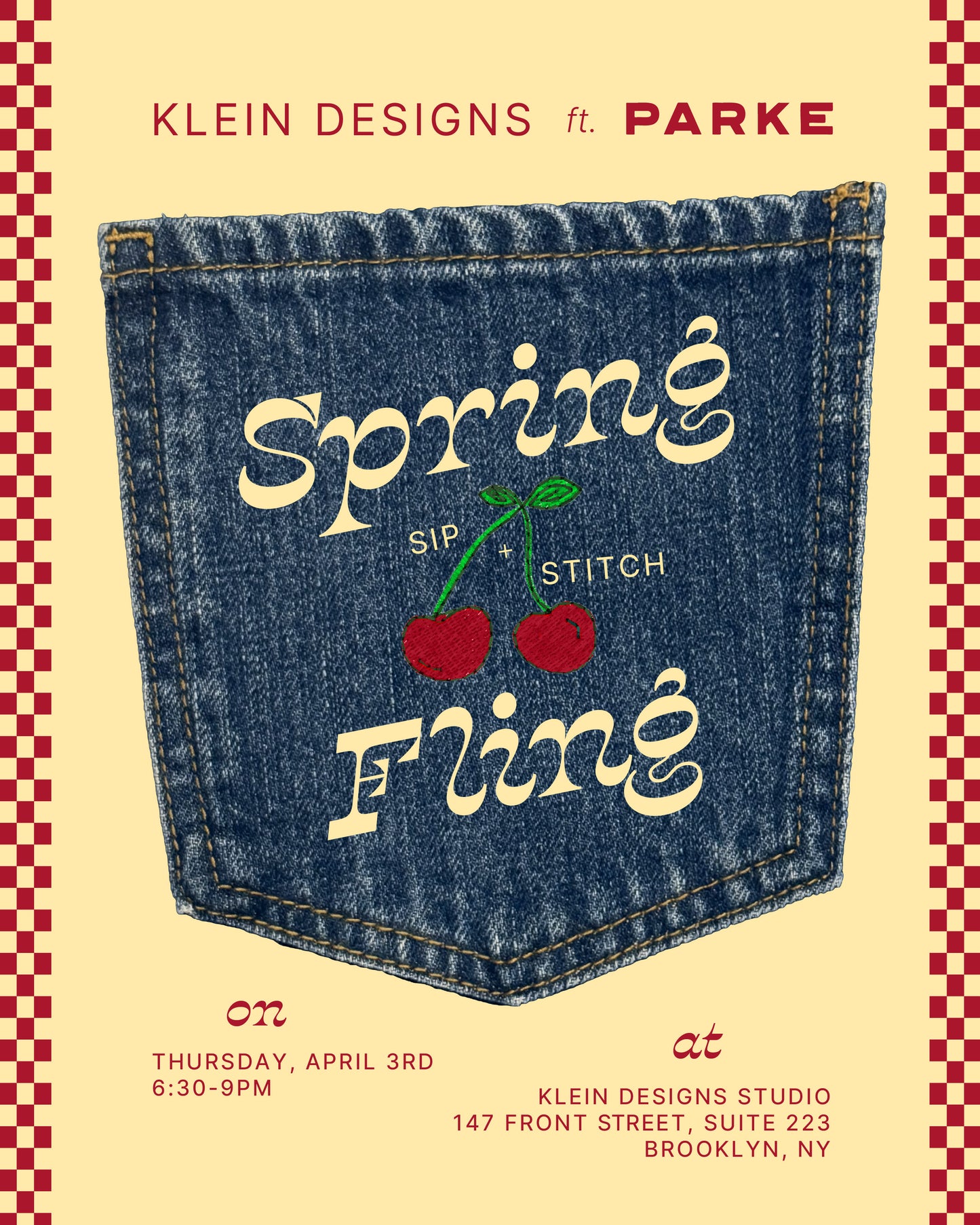 Spring Fling Sip + Stitch Ticket