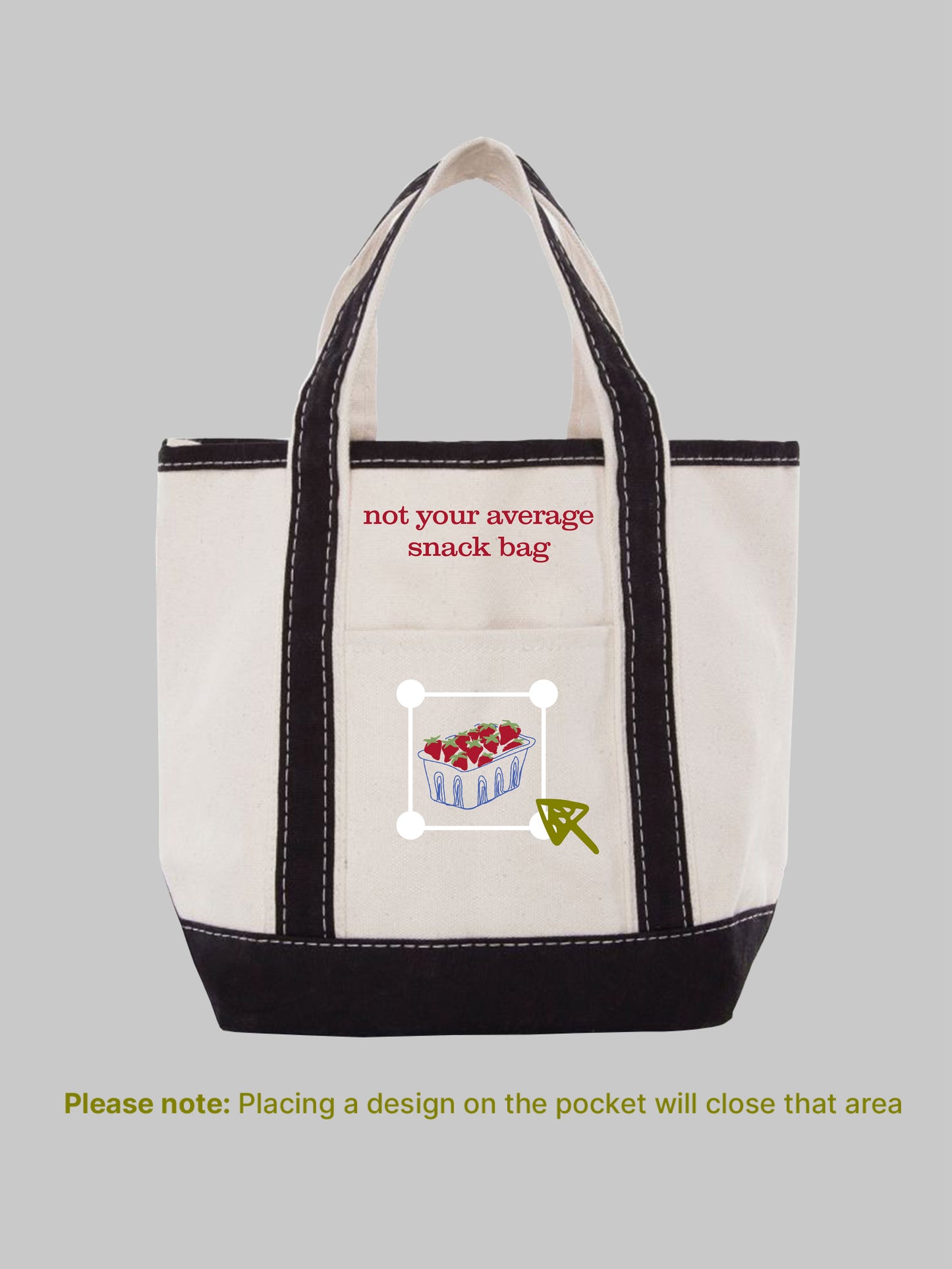 Black Mini Tote - Custom