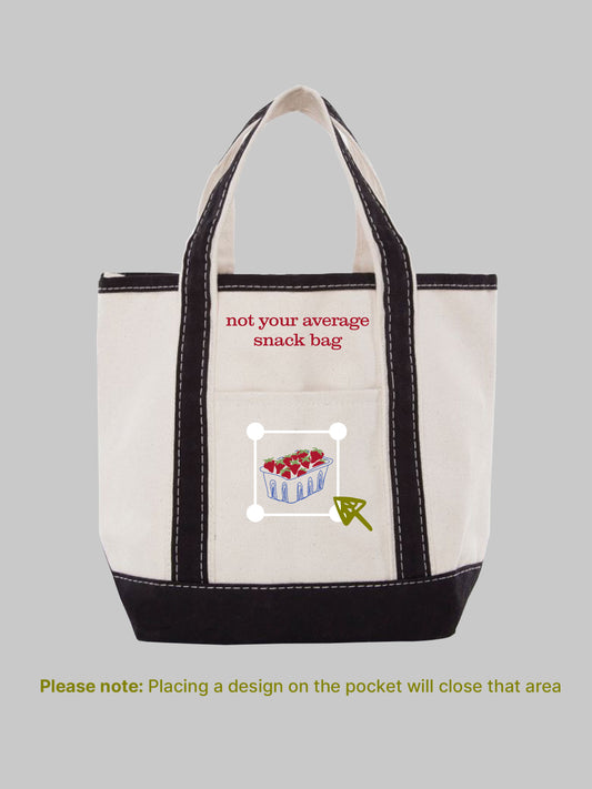 Black Mini Tote - Custom
