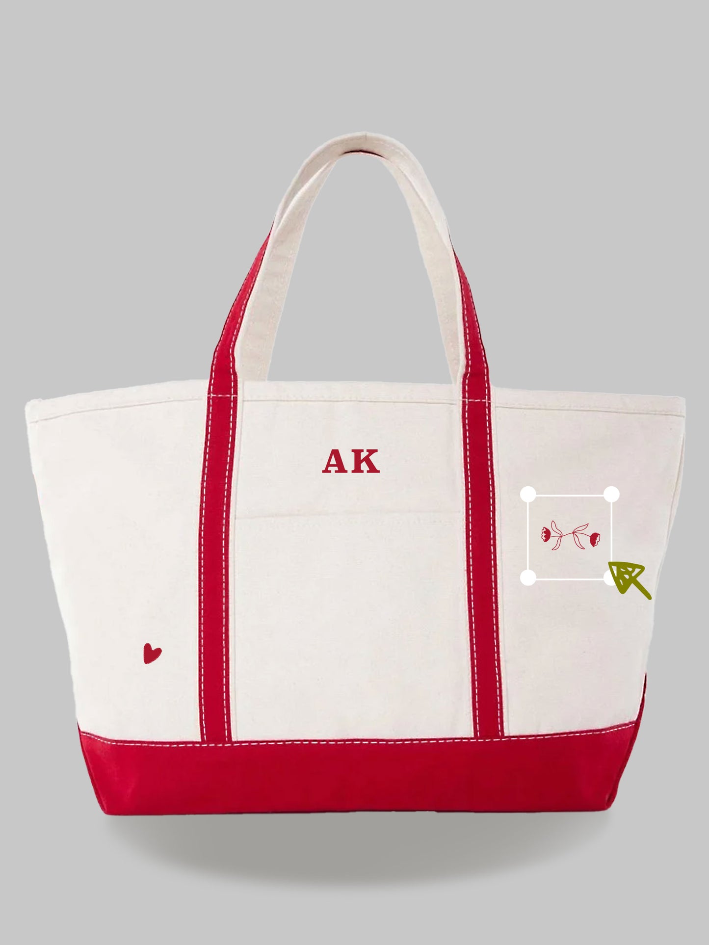 Red Large Tote - Custom