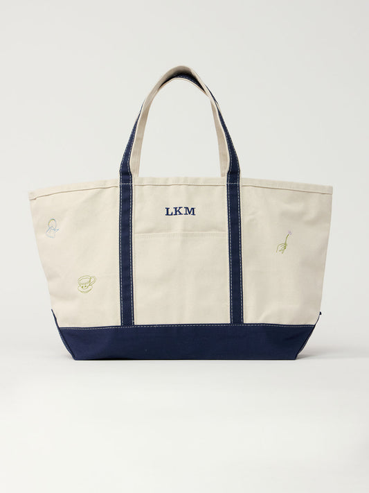 Navy Large Tote - Custom