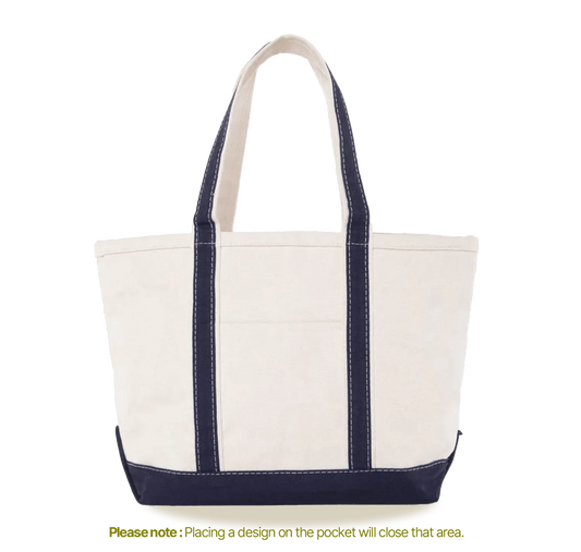 Navy Medium Tote - Custom - Customer's Product with price 76.00 ID E-KBX2Zsr_D4zbXcX3-rlGIV