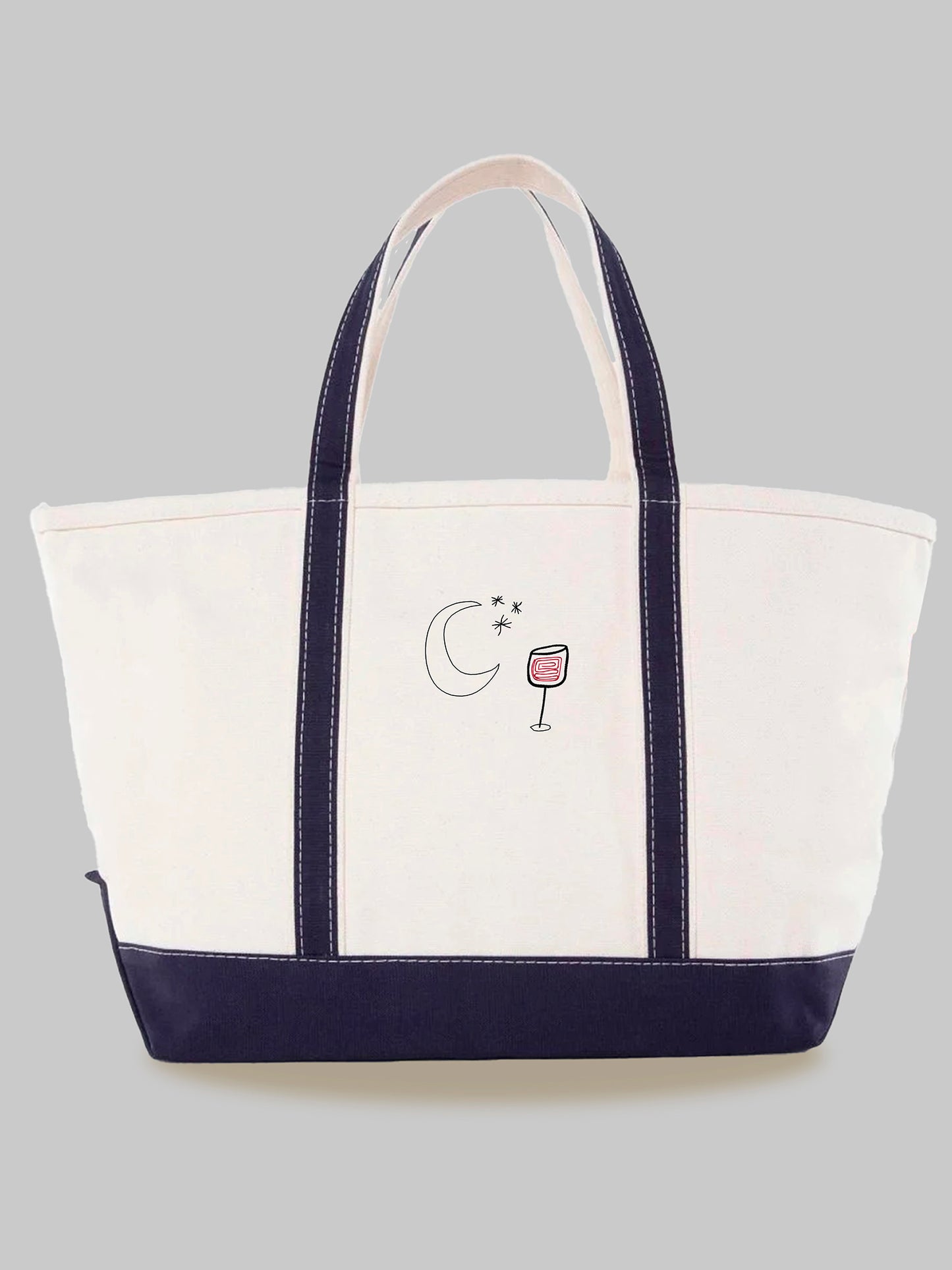 Navy Large Tote - Custom