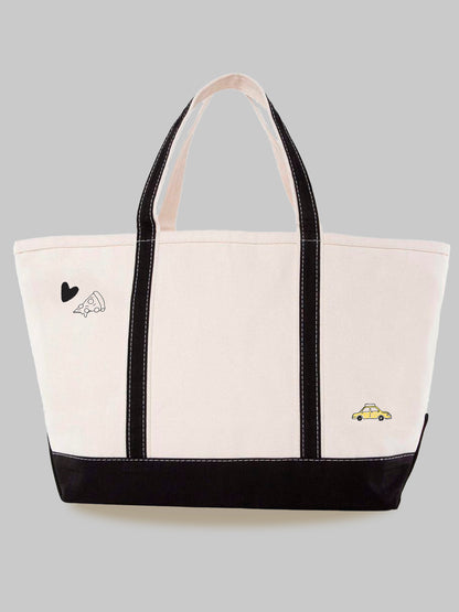 Black Large Tote - Custom